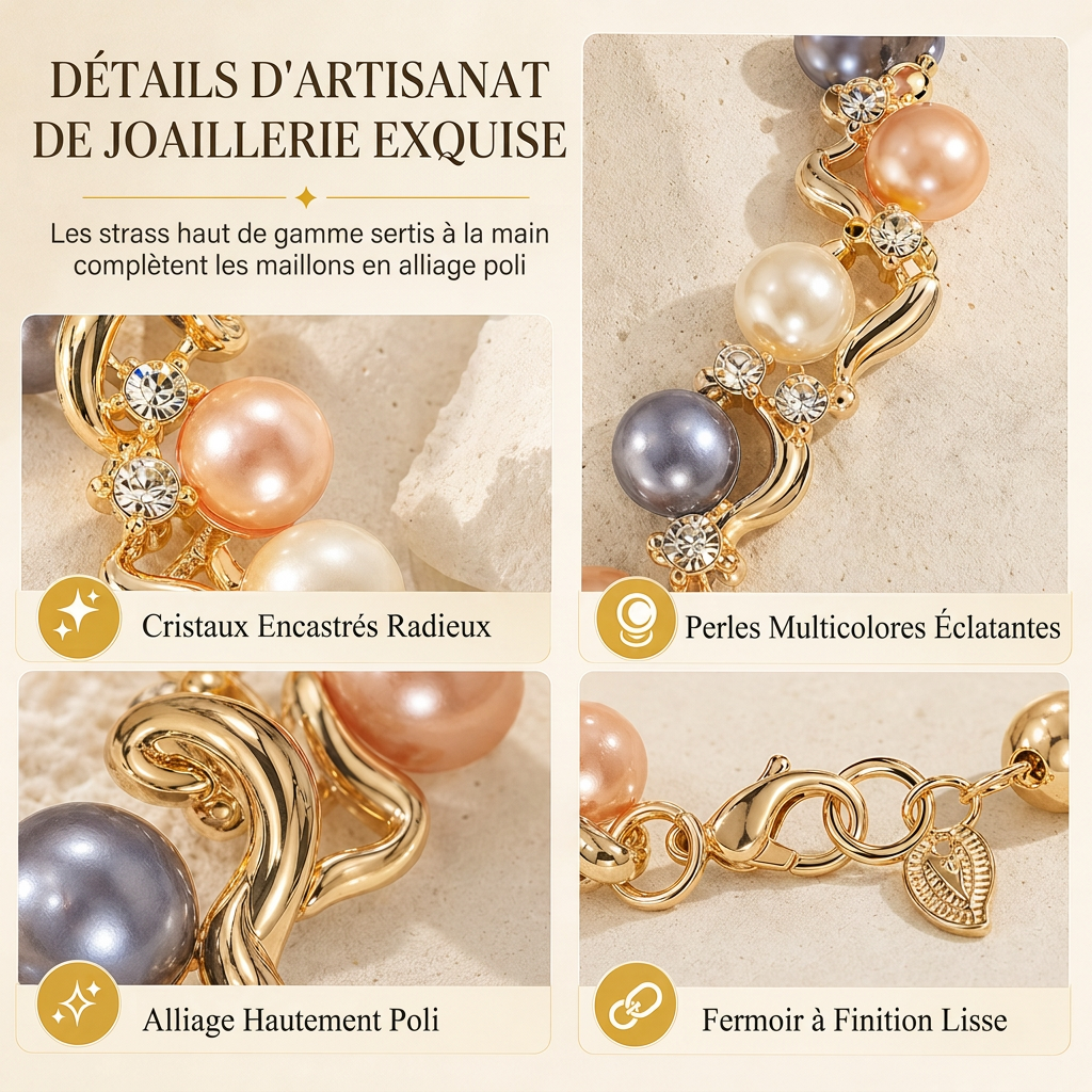 🌸 OFFRE LIMITÉE : -50% ! ✨ Ensemble de bijoux floraux vintage – Perle et cristal, élégant, éclat durable 💫