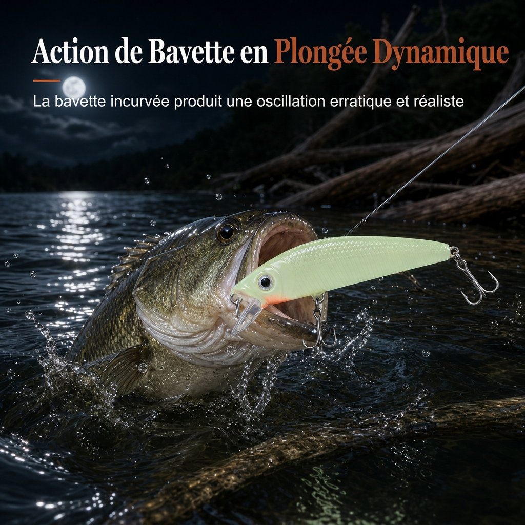 🎣 Leurre dur lumineux Minnow – Leurre de pêche nocturne 7cm 🌙✨