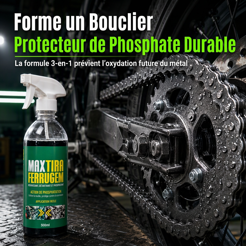 ⏳ Offre spéciale à durée limitée ⏰ Détartrant et agent de phosphatage 3-en-1 — Dégraisse, élimine et prévient la rouille 💨