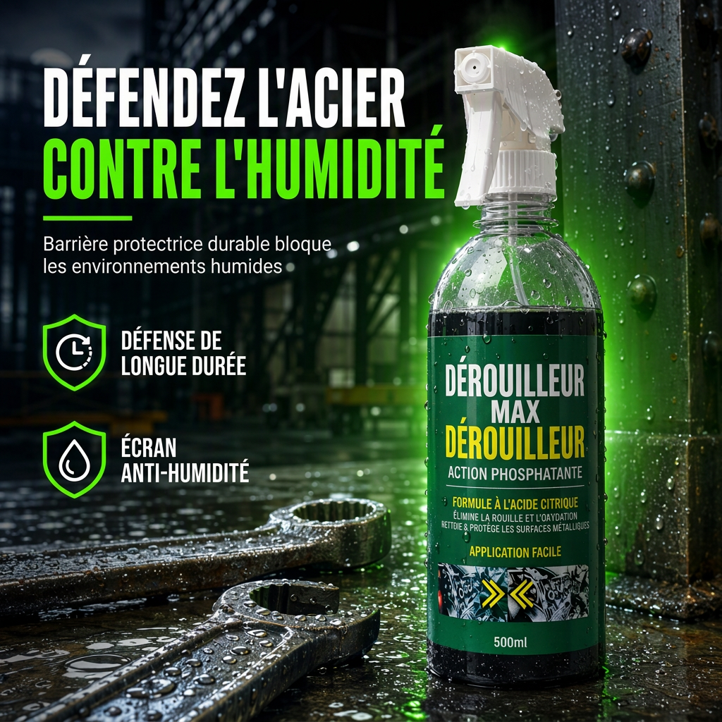 ⏳ Offre spéciale à durée limitée ⏰ Détartrant et agent de phosphatage 3-en-1 — Dégraisse, élimine et prévient la rouille 💨