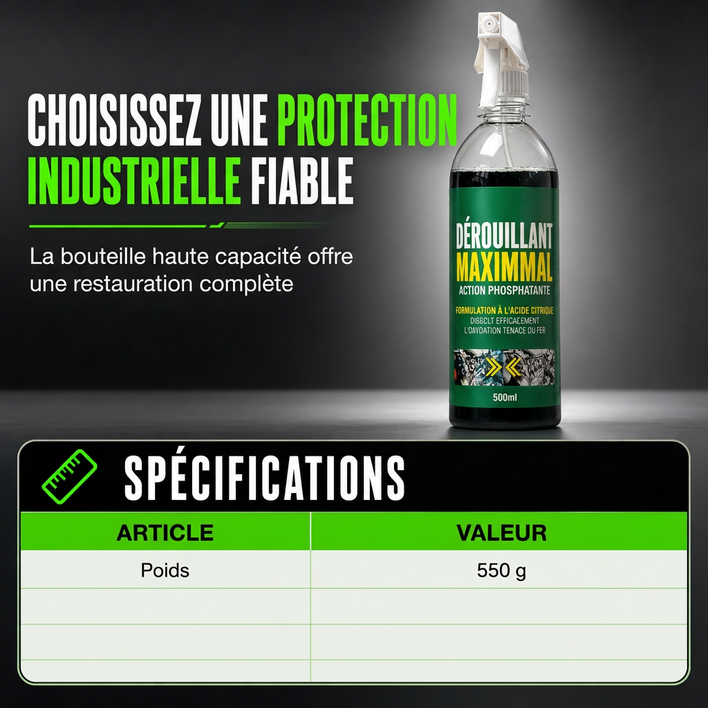⏳ Offre spéciale à durée limitée ⏰ Détartrant et agent de phosphatage 3-en-1 — Dégraisse, élimine et prévient la rouille 💨