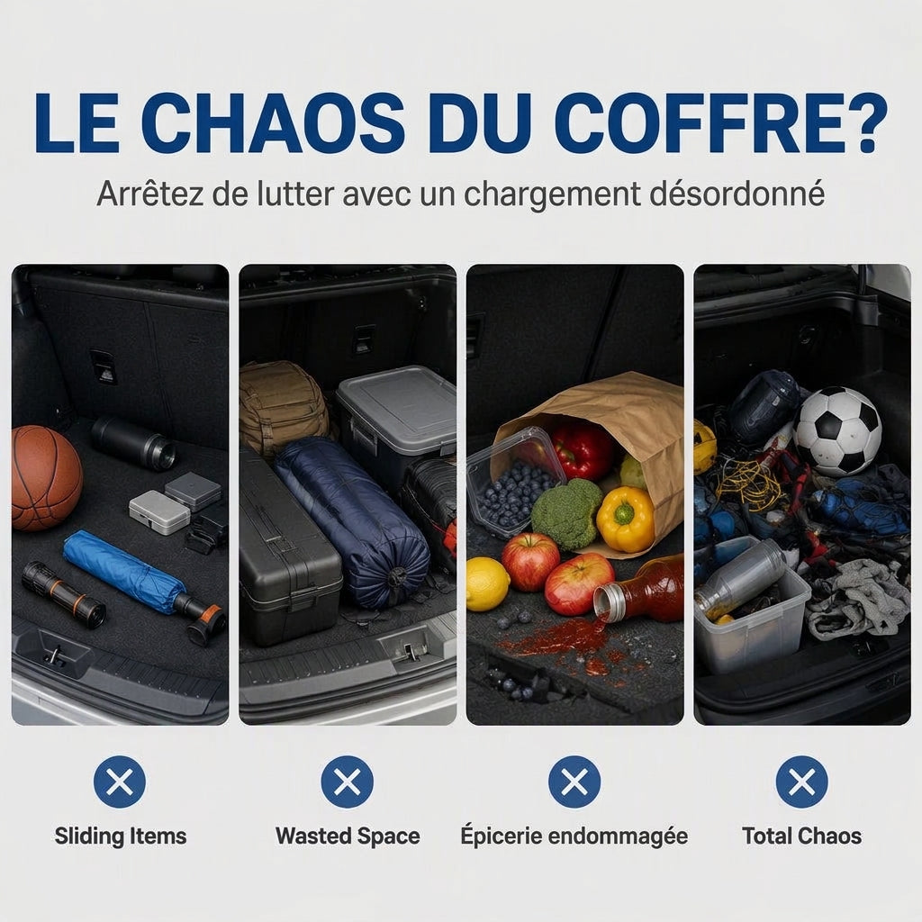⏳🔥 -50 % POUR UNE DURÉE LIMITÉE ! ⏰🚗 Organisateur de coffre de voiture pliable, étanche et de grande contenance – Boîte de rangement pliable pour SUV et berline 🧳✨