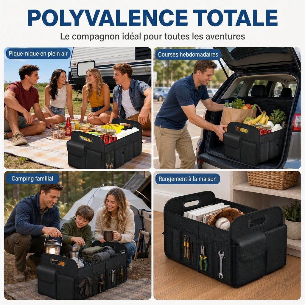 ⏳🔥 -50 % POUR UNE DURÉE LIMITÉE ! ⏰🚗 Organisateur de coffre de voiture pliable, étanche et de grande contenance – Boîte de rangement pliable pour SUV et berline 🧳✨