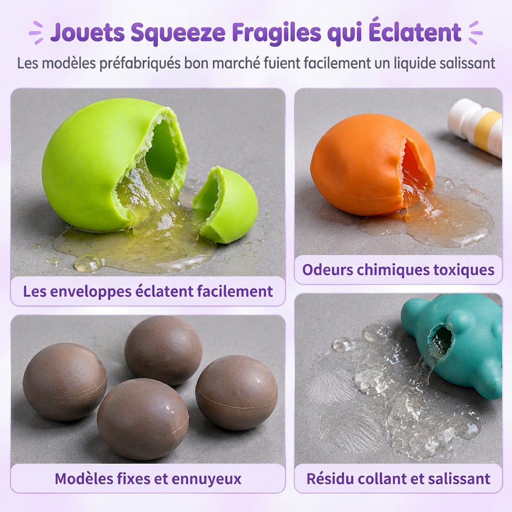 ⏰💞 Plus de 50 000 ventes ! 🧪 Kit de fabrication de balles anti-stress à presser DIY – mélangez de la pâte à modeler colorée et des éléments scintillants, un loisir anti-fuite et à remontée lente, sans dégât pour les enfants ! 🎨✅