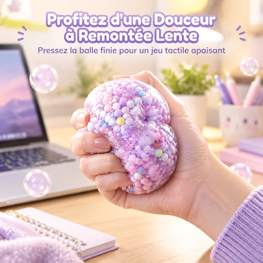 ⏰💞 Plus de 50 000 ventes ! 🧪 Kit de fabrication de balles anti-stress à presser DIY – mélangez de la pâte à modeler colorée et des éléments scintillants, un loisir anti-fuite et à remontée lente, sans dégât pour les enfants ! 🎨✅