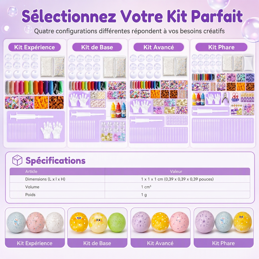 ⏰💞 Plus de 50 000 ventes ! 🧪 Kit de fabrication de balles anti-stress à presser DIY – mélangez de la pâte à modeler colorée et des éléments scintillants, un loisir anti-fuite et à remontée lente, sans dégât pour les enfants ! 🎨✅