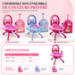 👑 Offre limitée : -50% ! 🎀 Valise vanité de maquillage 3-en-1 pour enfants – Salon avec roulette, 31 accessoires de jeu, installation facile à clips 🧳