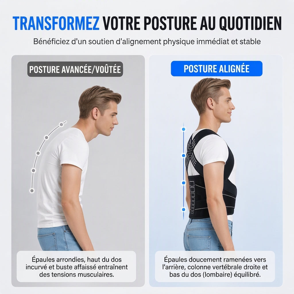 ✨Correcteur de Posture Dorsale Ajustable pour Adultes🧍