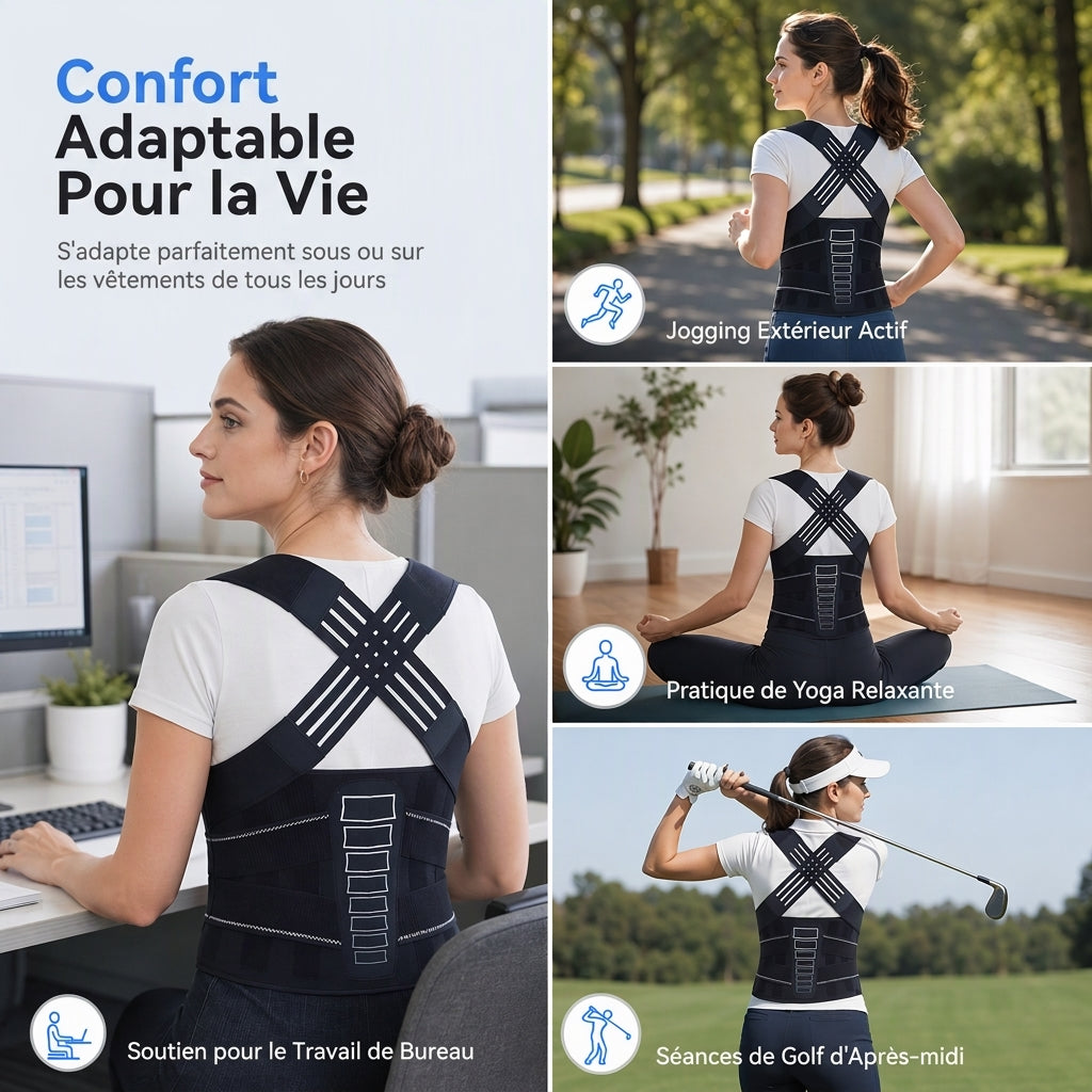 ✨Correcteur de Posture Dorsale Ajustable pour Adultes🧍