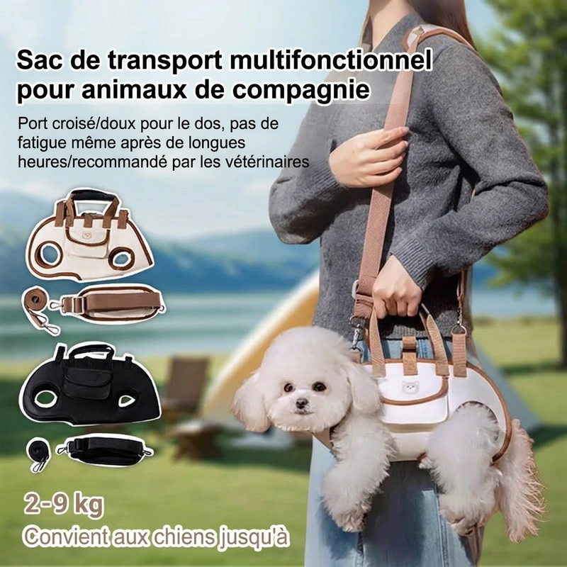 🐾 -50% ! 🎒 Sac de transport portable pour animaux – Design bandoulière et sac à dos respirant ✨