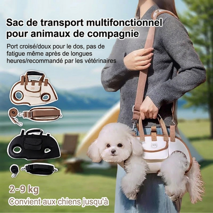 🐾 -50% ! 🎒 Sac de transport portable pour animaux – Design bandoulière et sac à dos respirant ✨