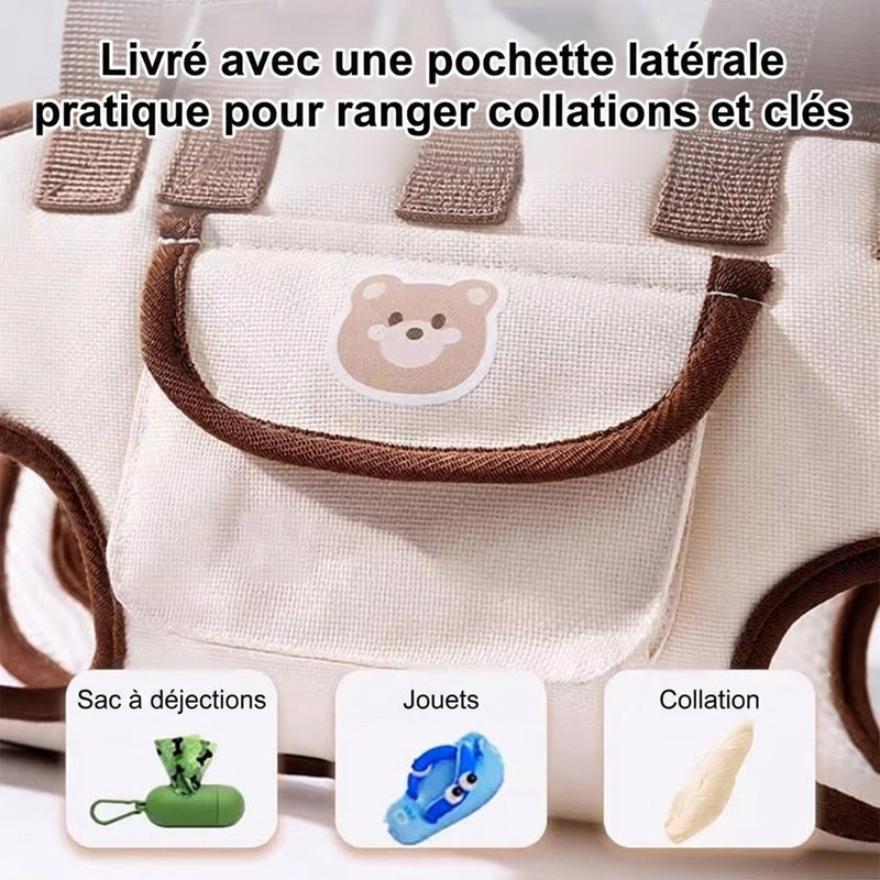 🐾 -50% ! 🎒 Sac de transport portable pour animaux – Design bandoulière et sac à dos respirant ✨