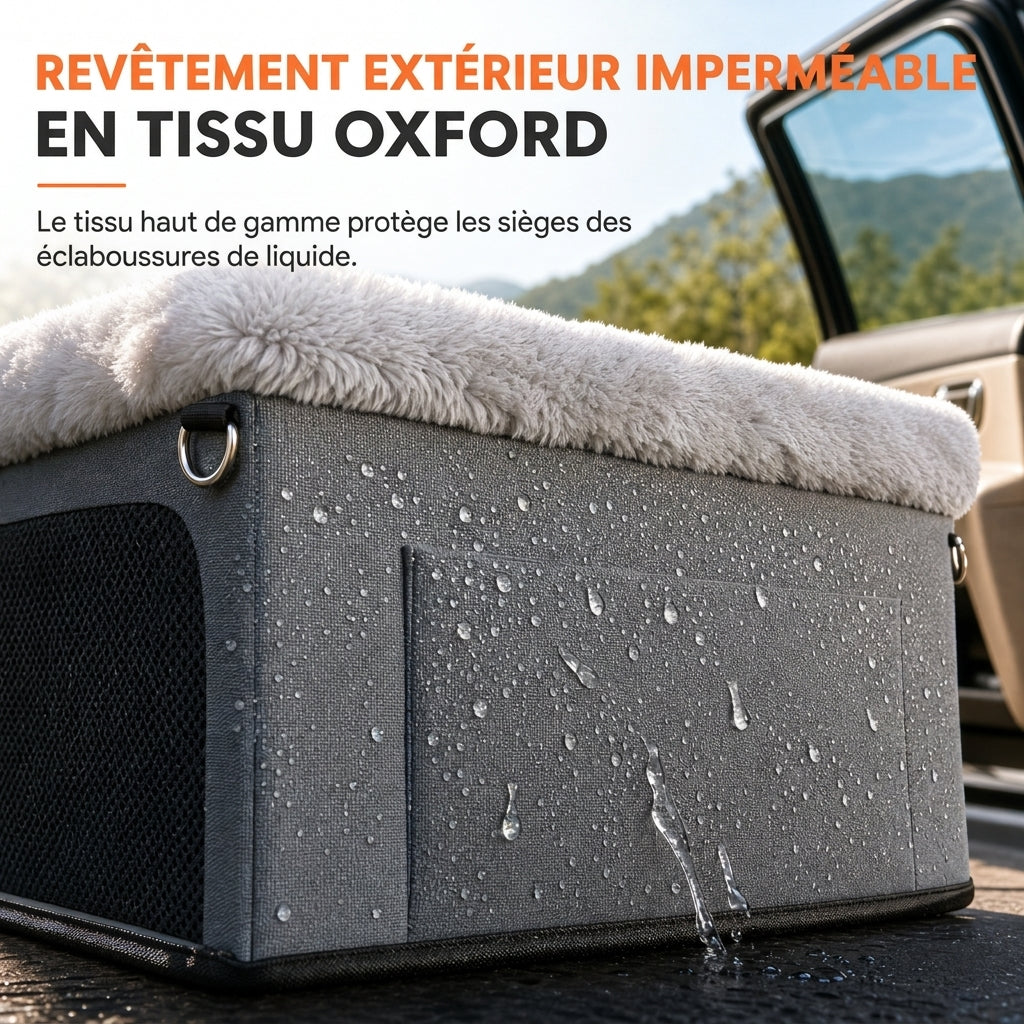 🐶 RÉDUCTION LIMITÉE DE 50% ! 🚗 Siège rehausseur robuste pour chien en voiture – Cadre en métal rigide, tissu Oxford imperméable et protection de siège 🛡️