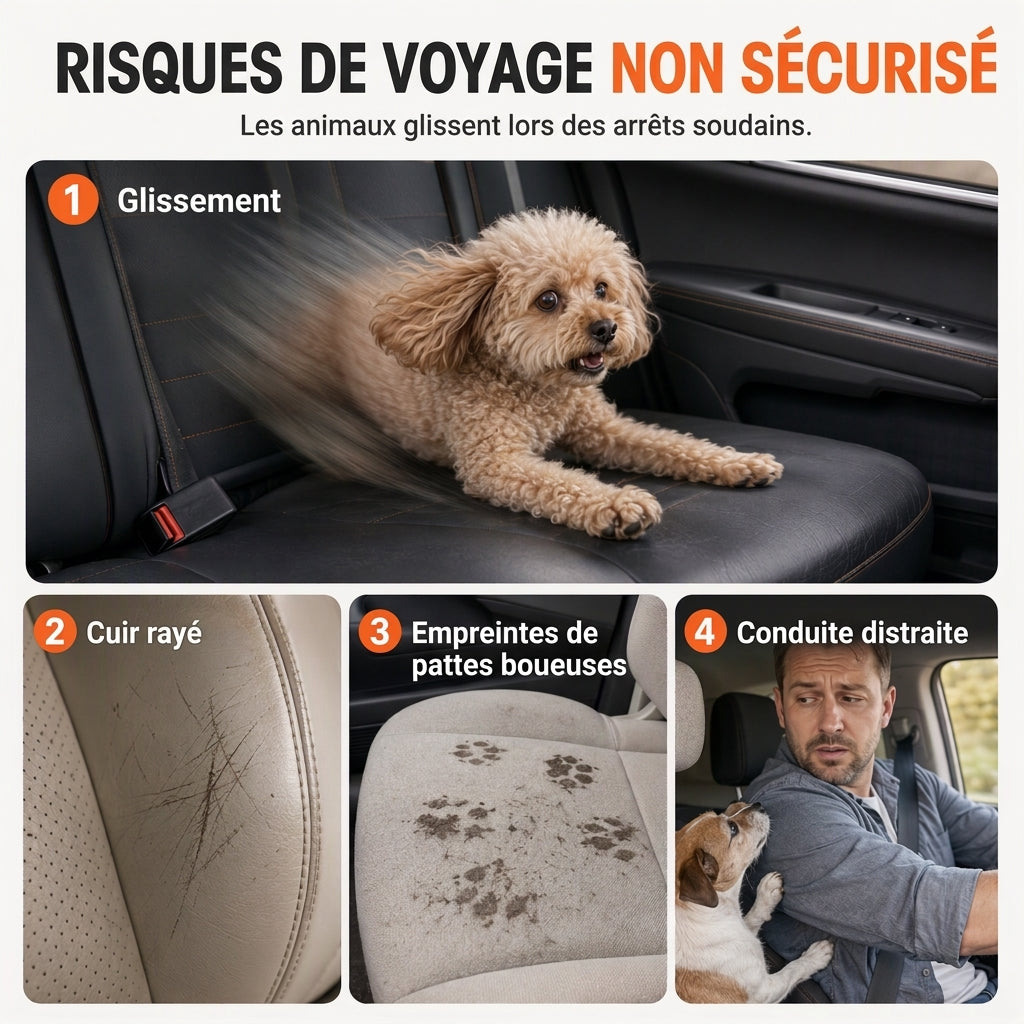 🐶 RÉDUCTION LIMITÉE DE 50% ! 🚗 Siège rehausseur robuste pour chien en voiture – Cadre en métal rigide, tissu Oxford imperméable et protection de siège 🛡️