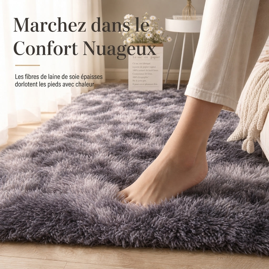 ⏳🔥 -50% OFFRE LIMITÉE ! ⏰ Tapis en velours doux et moelleux : pelucheux, sans perte de poils, confort nuageux, pour salon et chambre à coucher 🧸