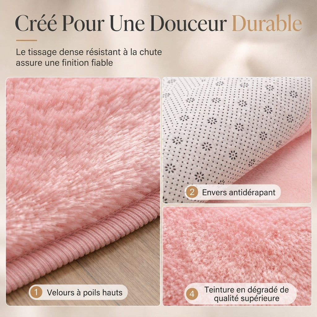 ⏳🔥 -50% OFFRE LIMITÉE ! ⏰ Tapis en velours doux et moelleux : pelucheux, sans perte de poils, confort nuageux, pour salon et chambre à coucher 🧸