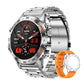 Montre Connectée Style Militaire pour Homme – Écran AMOLED 1,7", Batterie 1100 mAh, Étanche IP68, 110+ Modes Sport
