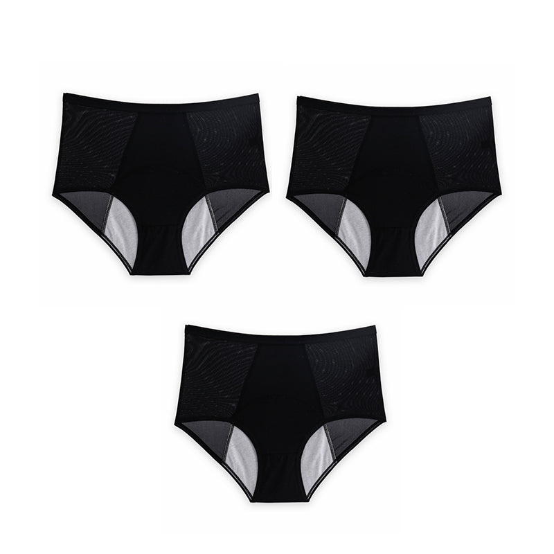 Culotte en soie glacée taille haute anti-fuite grande taille L-5XL-5
