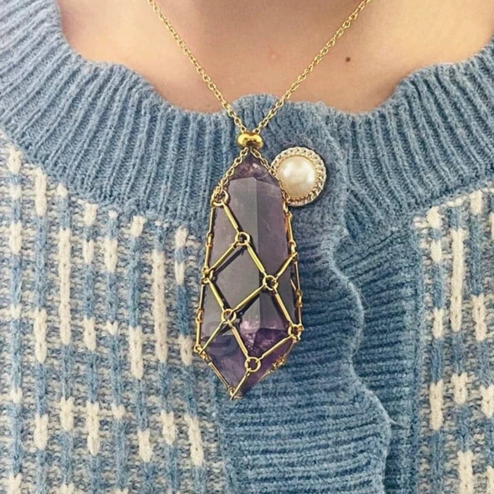 Collier en cristal - avec cadeau (en cristal)🎁